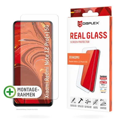 Produktbild von Displex Panzerglas (10H, 2D) für Xiaomi Redmi Note 12 Pro(+) 5G, Eco-Montagerahmen, kratzer-resistent, Xiaomi, Redmi Note 12 Pro(+) 5G, Trockene Anwendung, Schlagfest, Kratzresistent, Staubresistent, Transparent, 1 Stück(e)