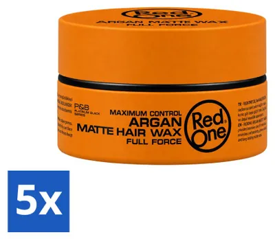 Produktbild von 5 x Red One Argan Matte Haarwachs - Matte Styling - 150 ml - Vorteilspackung - 5 Stücke