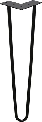 Zdjęcie produktu dla Jopassy 4x Hairpin Legs nogi meblowe do stołu czarne Hairpin Legs 2 wsporniki, do stołu jadalnego 35cm