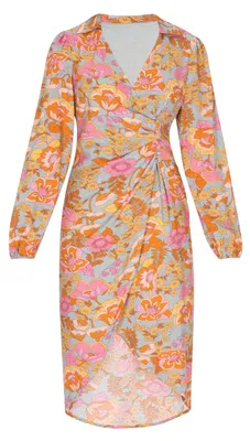 Produktbild von Gaya damen kleid - steingrau mehrfarbe, L