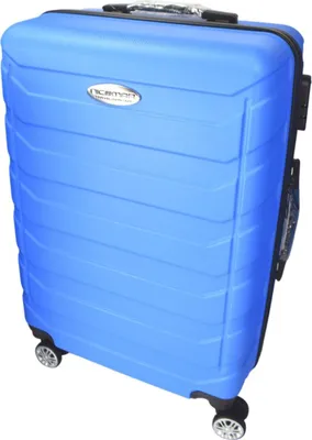 Produktbild von Hartschalenkoffer Kunststoff Reisekoffer Trolley mit Rollen 360° drehbar, Koffer (Typ):Blau - 64 x 44 x 27 cm