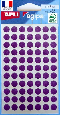 Produktbild von APLI Markierungspunkte Durchmesser: 8 mm rund violett 462 Stück