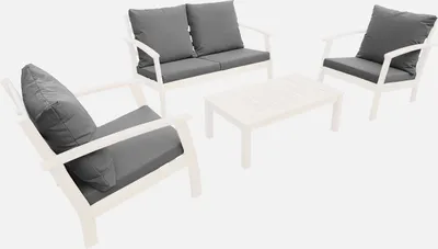 Produktbild von sweeek - Set Kissenbezüge für Gartenmöbel - Grau