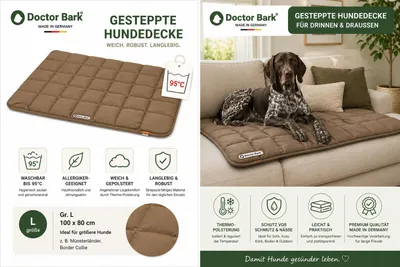 Produktbild von Doctor Bark Hundedecke goldbraun