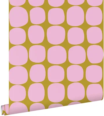Zdjęcie produktu dla ESTAhome Tapeta motyw graficzny liliowym różuImusztardowo żółtym 50 x 900 cm
