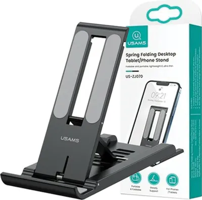 Image de Usams Desk Phone/Tablet Holder Black/Black Zj070Zj01 (Us-Zj070)