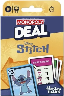 Obrázek produktu pro Monopoly Deal Stitch karetní hra, rychlá hra 15 min., Hasbro Games, od 8 let