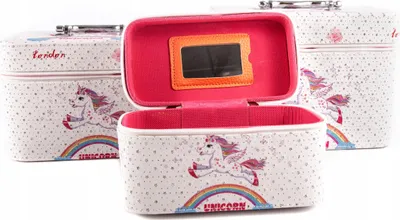 Produktbild von Kosmetikkoffer Set 3-teilig - Make-up Organizer Schmuckkasten mit Spiegel Reisekoffer