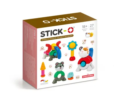 Obrázek produktu pro Magformers Stick-O Zestaw kot i pies 27el