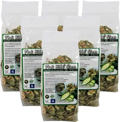 Produktbild von 6er-Pack 100g Gohyah Tea / Bittermelone Tee / Bitter Melon Tea aus Vietnam