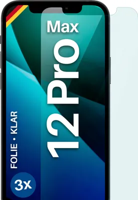 Produktbild von moex® 3x Schutzfolie kompatibel mit iPhone 12 Pro Max - Displayschutzfolie dünn Folie, Klar