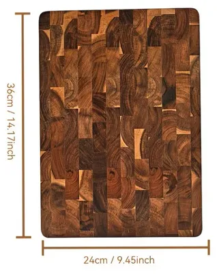 Zdjęcie produktu dla Deska do krojenia - deska do mięsa - 36 x 24 x 2,5 cm - przeznaczona do kontaktu z żywnością - wytrzymała - do mięsa i warzyw - deska serwująca