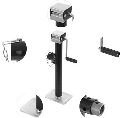 Immagine prodotto di Sollevatore per rimorchi, portata 2,27 t, altezza di sollevamento 38 cm, altezza minima 57 cm, altezza massima 94 cm, peso lordo 8 kg
