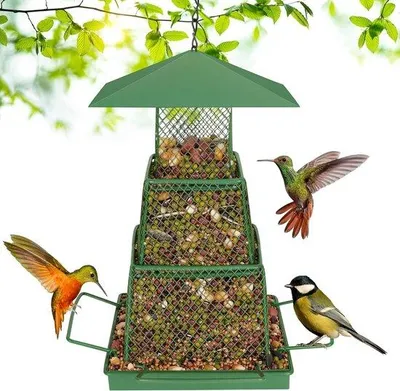 Produktbild von Wetterfestes Vogelhäuschen zum Aufhängen, überdacht, für Balkon