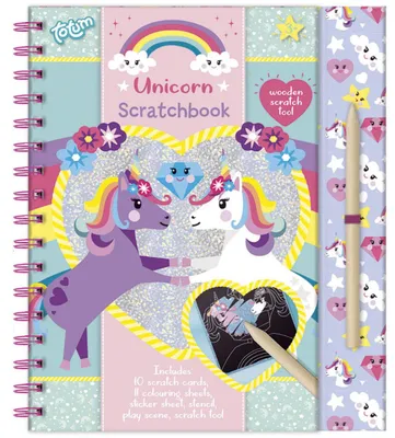 Imagen del producto de Totum Unicorn, libreta para rascar, ideal para niños a partir de 3 años, de varios colores