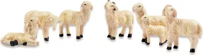 Produktbild von Schafe für Weihnachtskrippe - 6-tlg. Tierset Größe 4-5 cm | 78055