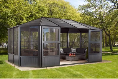 Produktbild von Sojag pawilon Charleston 12x18 antracyt 384 x 594 x 281 cm (dł. x szer. x wys.) aluminium