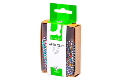 Image de Q-Connect® KF02027 Pinces à dossiers - 50 mm, 30 pièces zèbre