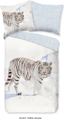 Produktbild von Good Morning Bettwäsche Tiger - 155x220 cm - Flanell/ Biber