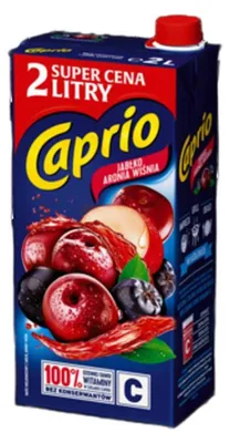 Obrázek produktu pro Napój jabłkowo-aroniowo-wiśniowy Caprio 2L