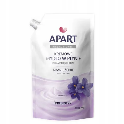 Zdjęcie produktu dla Mydło w płynie APART Creamy Care 400ml FIOŁEK - ZAPAS