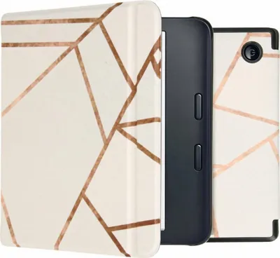 Immagine prodotto di imoshion Design Slim Hard Sleepcover con supporto per Kobo Libra 2 / Tolino Vision 6 - Grafica bianca
