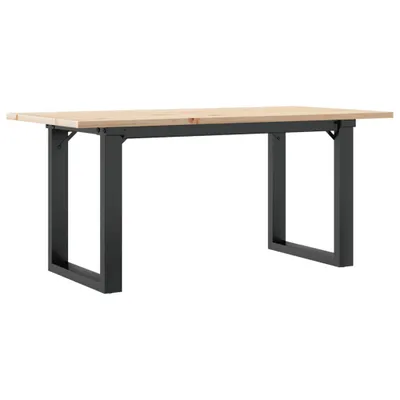 Produktbild von vidaXL Couchtisch O-Gestell 90x40x45cm Massivholz Kiefer und Stahl