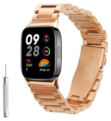 Produktbild von kwmobile Edelstahl Uhrenarmband kompatibel mit Xiaomi Smart Band 8 Pro / Band 9 Pro / Redmi Watch 5 / Redmi Watch 4 Ersatz Armband - Ersatzarmband für