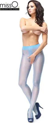Produktbild von MissO Strumpfhose mit Ausschnitt im Schritt blau XXL