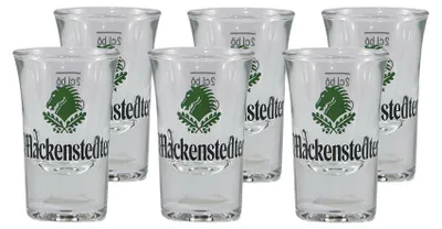 Produktbild von Mackenstedter Rhabarber-Vanille Likör mit 6x Shotgläser
