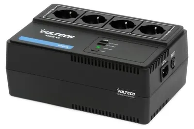 Immagine prodotto di Vultech UPS700VA-XS - Gruppo di continuità 700VA 4x Bipasso/Schuko + 2x USB