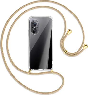 Produktbild von Handykette Backcover-Schutzhülle mit Band (Metall goldfarben) für Huawei nova 9 SE - caramel