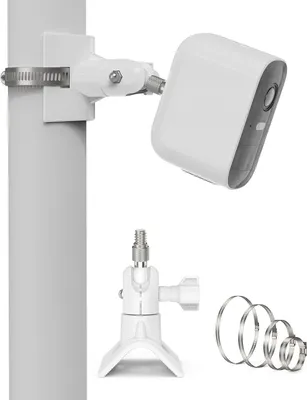 Produktbild von Mastbeugel für Überwachungskameras, universell, weiß, einfache Installation