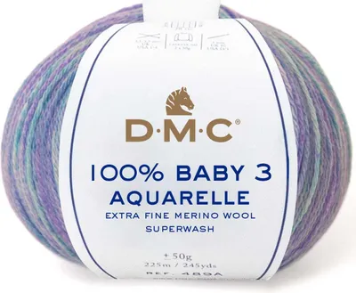 Zdjęcie produktu dla DMC 100% Baby Aquarelle Wool – czysta wełna merynosowa (kolor 1370)