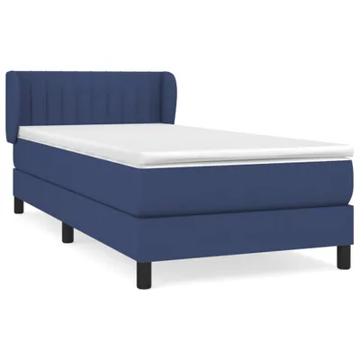 Produktbild von vidaXL Boxspringbett mit Matratze Blau 100x200 cm Stoff