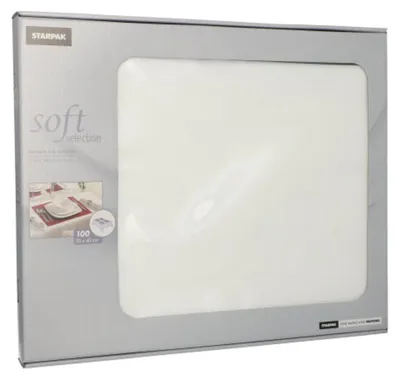 Produktbild von Tischsets, stoffähnlich, Vlies "soft selection" 30 cm x 40 cm weiss