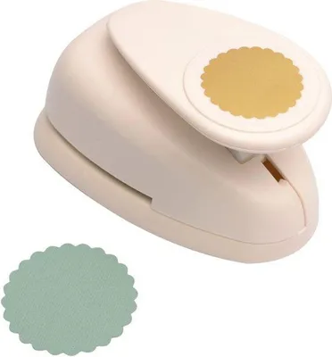 Zdjęcie produktu dla Okrągły dziurkacz z motywem Vaessen Creative | z ozdobną obwódką 51x51mm