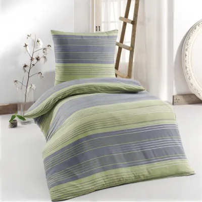 Produktbild von Bettwäsche 3 teiliges Set 200x200 2X 80x80 cm n Garnitur Grün