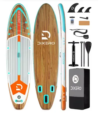 Immagine prodotto di Tavola da SUP COIL - Set SUP gonfiabile – Set completo da Stand Up Paddle - con pagaia - con pompa - custodia impermeabile per cellulare - Stabile - 335 cm - 170 kg - Marrone