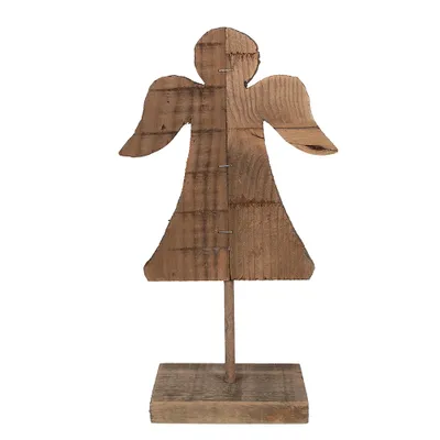 Obrázek produktu pro Clayre & Eef dekorativní figurka anděla 18x8x30 cm hnědé dřevo