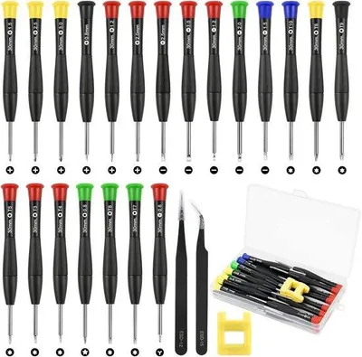 Produktbild von Famanu 23-teiliges Uhrmacher-Set – Präzisionsschraubendreher mit Pinzette und magnetischem Aufbewahrungskoffer