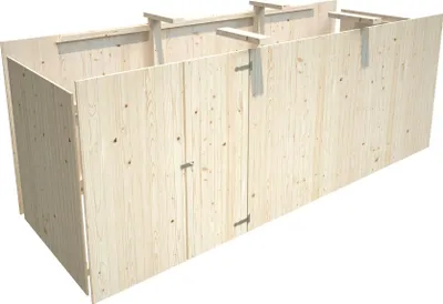 Produktbild von Palmako Karl 40,6 m² - Anbauschuppen 10,9 m² Transparent tauchimprägniert