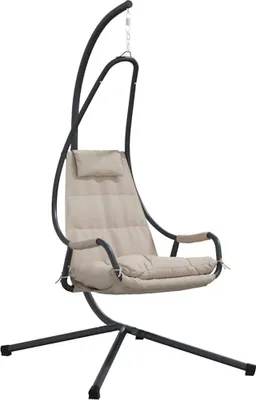 Image de Chaise suspendue Taupe 94 x 107 x 196,5 cm Acier