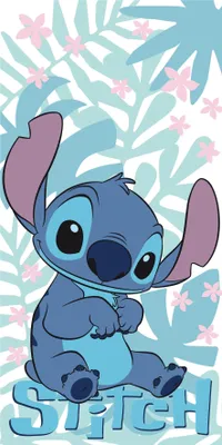 Immagine prodotto di Lilo & Stitch: telo da bagno in cotone e spugna con stampa premium, 70x140 cm
