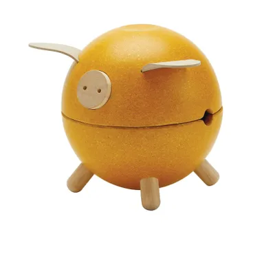 Produktbild von PlanToys Holzspielzeug Sparschwein Gelb-Orchard