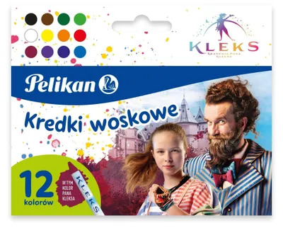 Produktbild von Pelikan Kredki woskowe 12 kolorów do rysowania