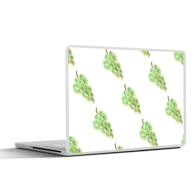 Produktbild von MuchoWow® Laptop Aufkleber Sticker Cover Weintrauben - Aquarell - Weiß 40x30 cm - Laptop Dekoration - Selbstklebend