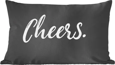 Produktbild von MuchoWow® Zierkissen Sofakissen Wohnzimmer Dekokissen 60x40 cm Zitate - Sprichwörter - Trinken - Kopfkissen - Polster mit Foto