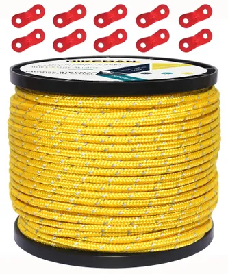 Produktbild von 50 Meter reflektierendes Nylon-Zeltseil mit Aluminiumspannern für Outdoor-Aktivitäten