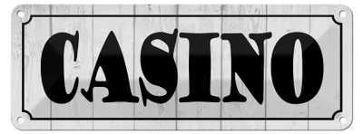 Produktbild von Blechschild Spruch 27x10cm Casino Spiele Spielbank Dekoration